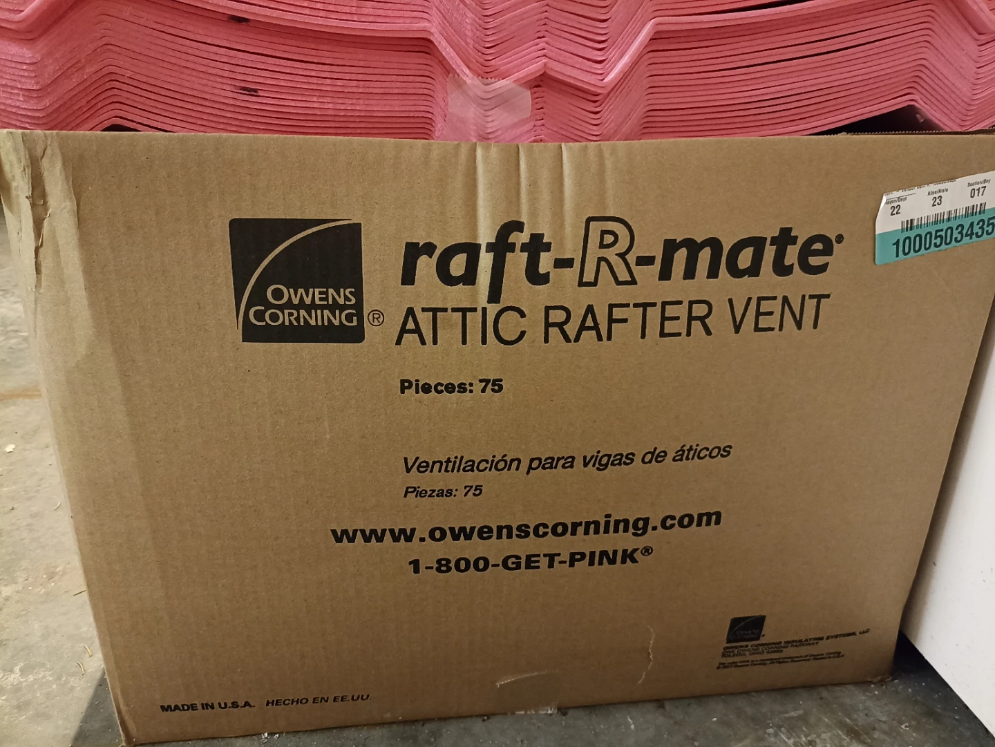 Owens Corning Raft-R-Mate Attic Rafter Vent (75 Pieces)