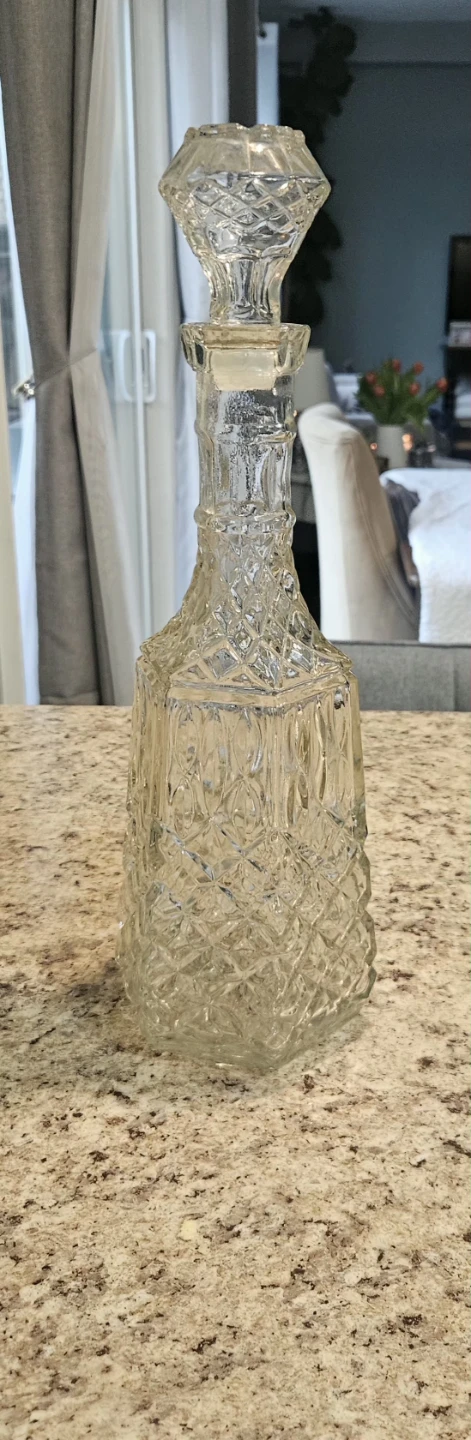 Antiique Clear Glass Decanter with Stopper - photo 3