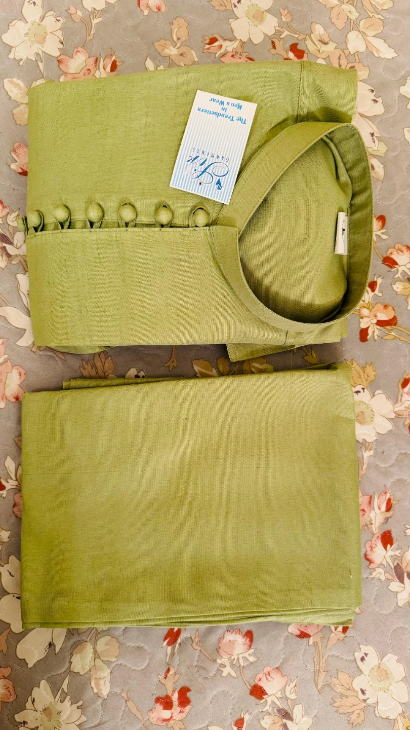 The Trendsetters Men's Kurta Set - Green - photo 2