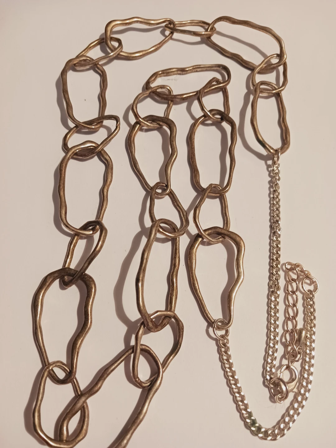 Chunky Irregular Links Artsy Statement Necklace - photo 4