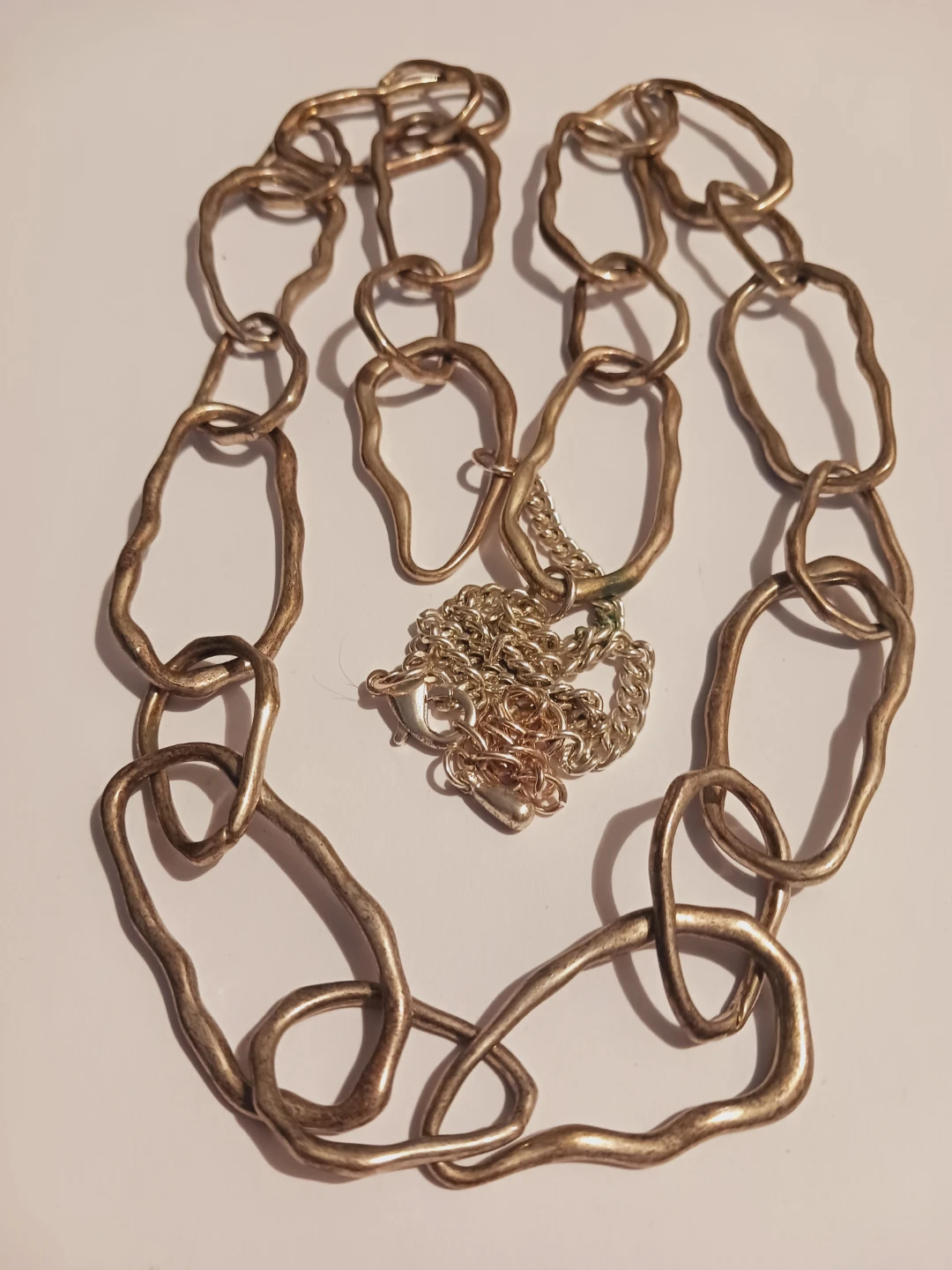 Chunky Irregular Links Artsy Statement Necklace - photo 5