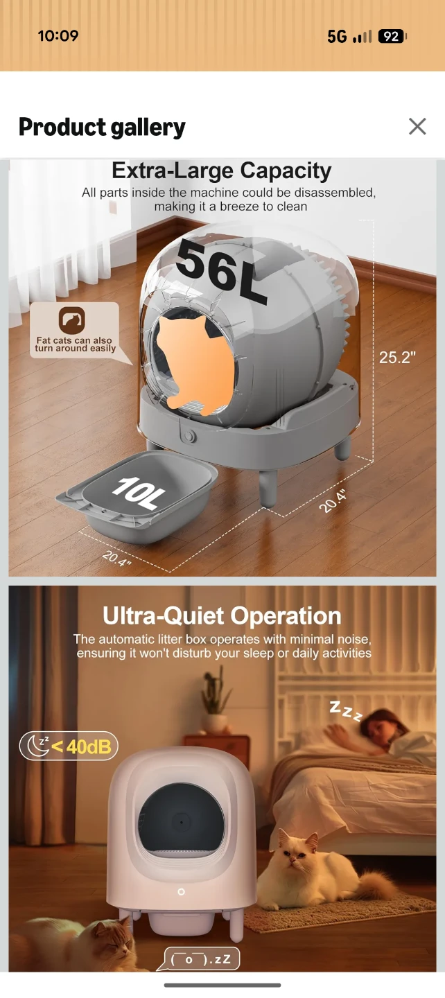 Self-Cleaning Cat Litter Box with App Control - photo 3