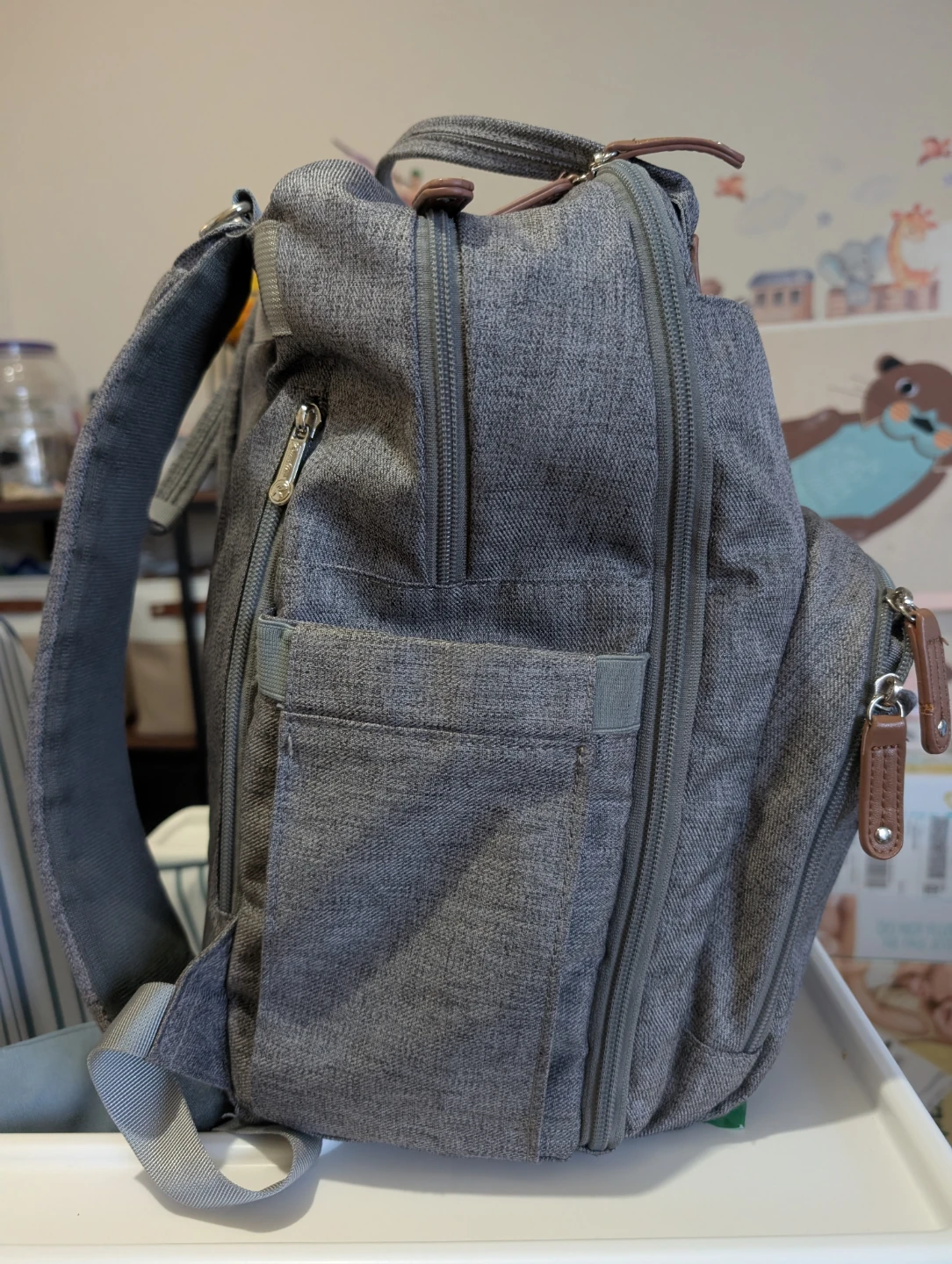 Ruvallino Grey Diaper Bag Backpack - photo 2