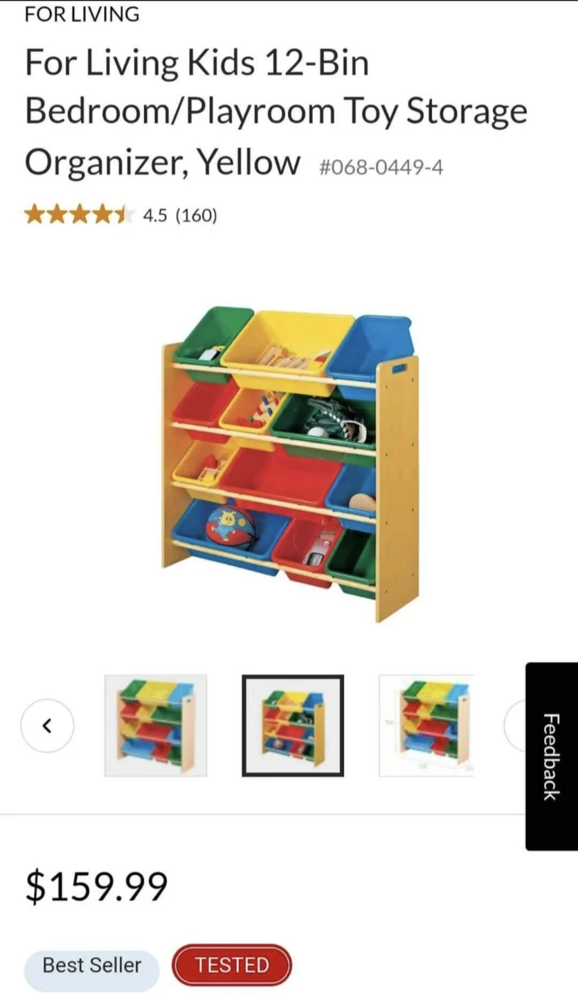 12-Bin Organizer Storage Shelf - Great Kids Toys & Storage.