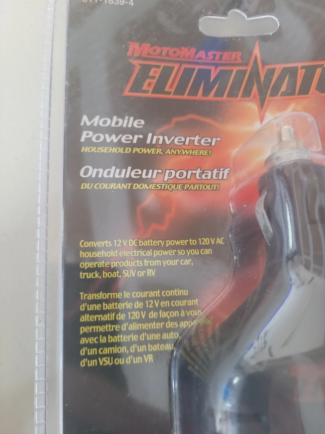 Motomaster Eliminator Mobile Power Inverter 75W - photo 5
