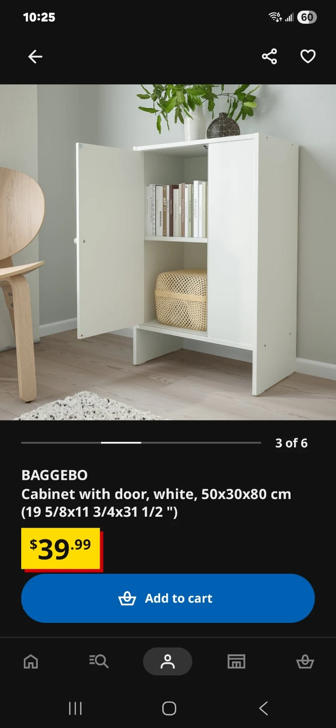 IKEA BAGGEBO Cabinet with door, white