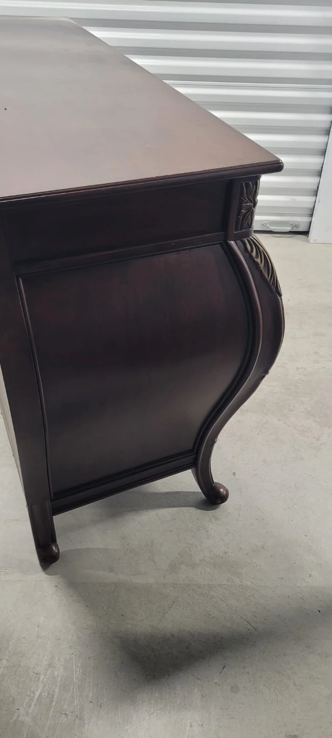 Dark Wood Dresser with Ornate Handles - photo 4