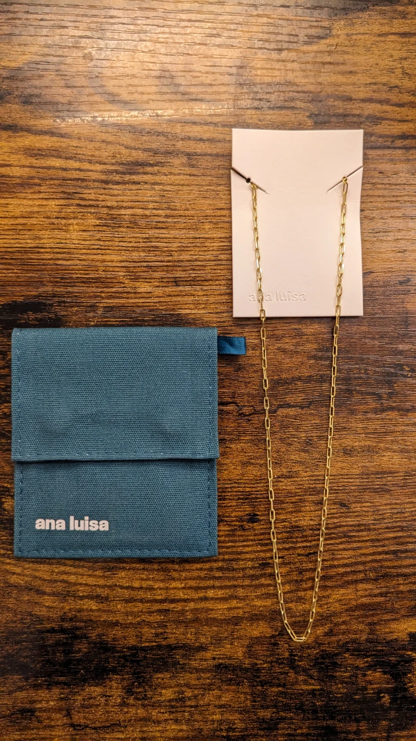 Ana Luisa Laura Slim Necklace 14k Gold, 15.5"