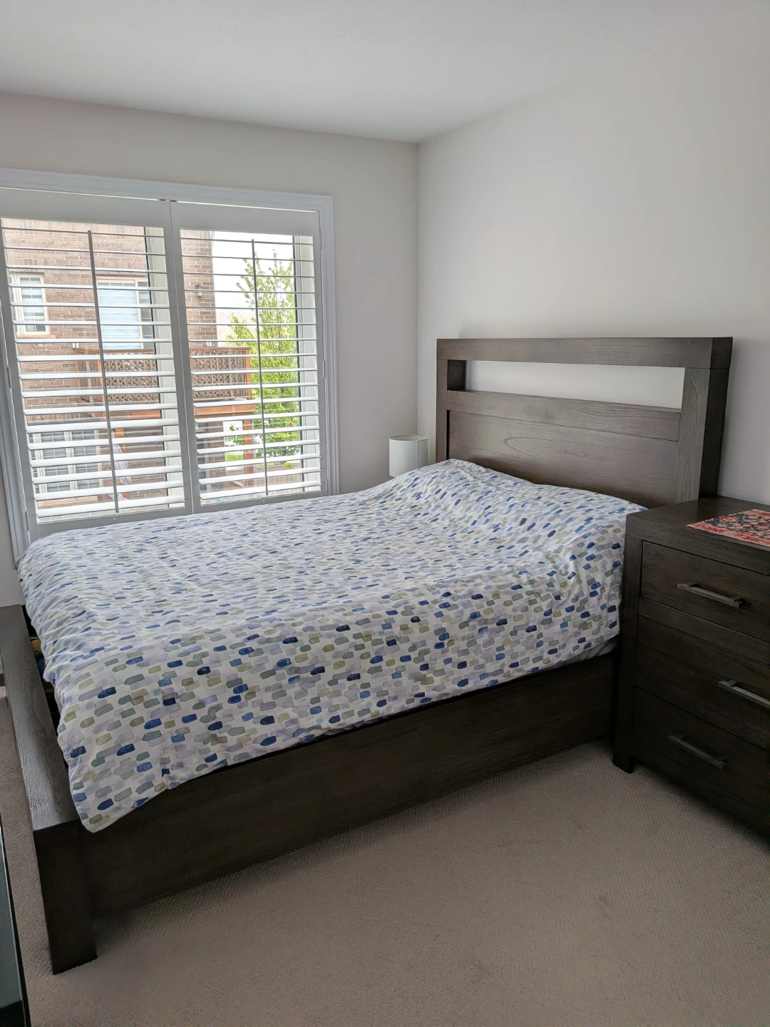 Queen Bed Frame + Stearns & Foster Mattress (Like New)