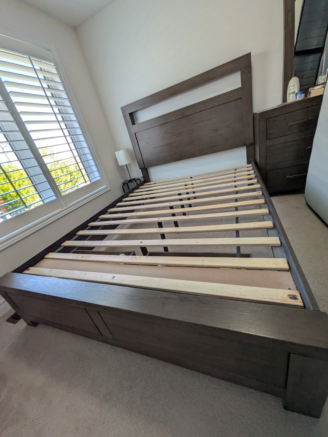 Queen Bed Frame + Stearns & Foster Mattress (Like New) - photo 3