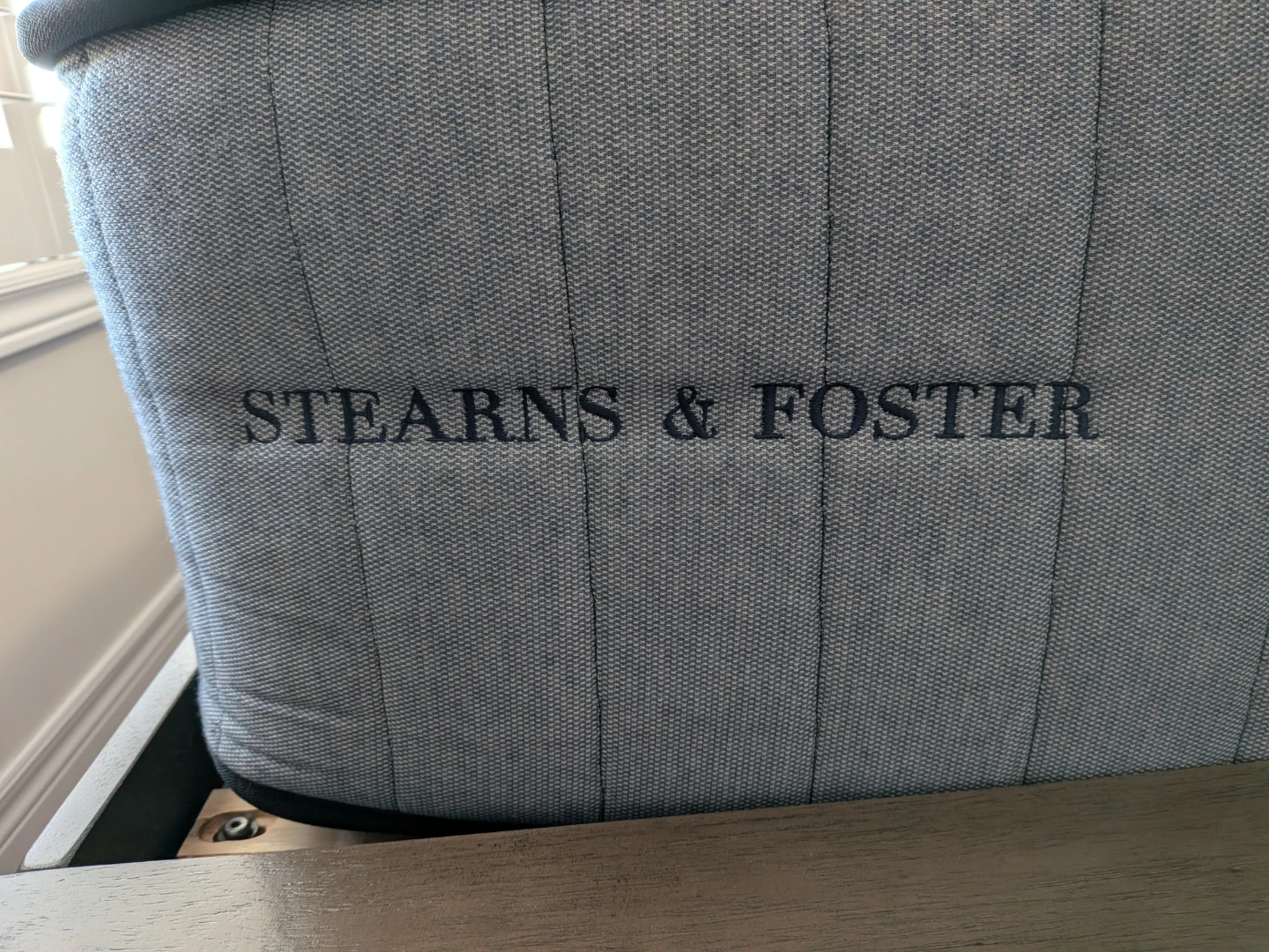 Queen Bed Frame + Stearns & Foster Mattress (Like New) - photo 4