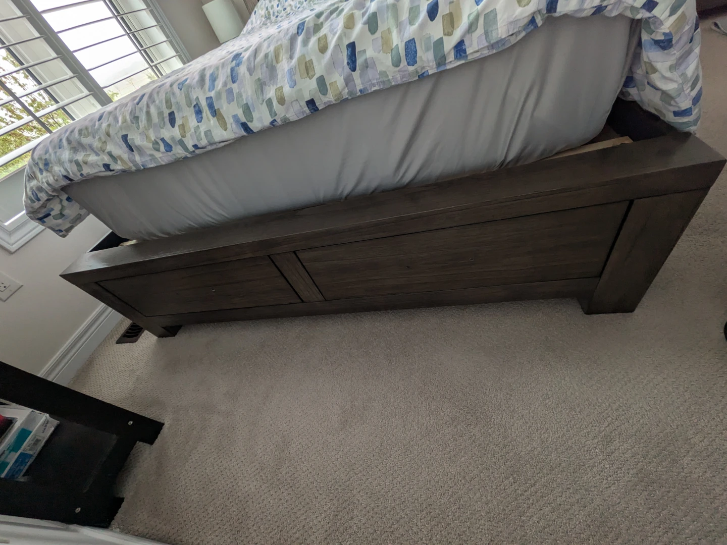 Queen Bed Frame + Stearns & Foster Mattress (Like New) - photo 5
