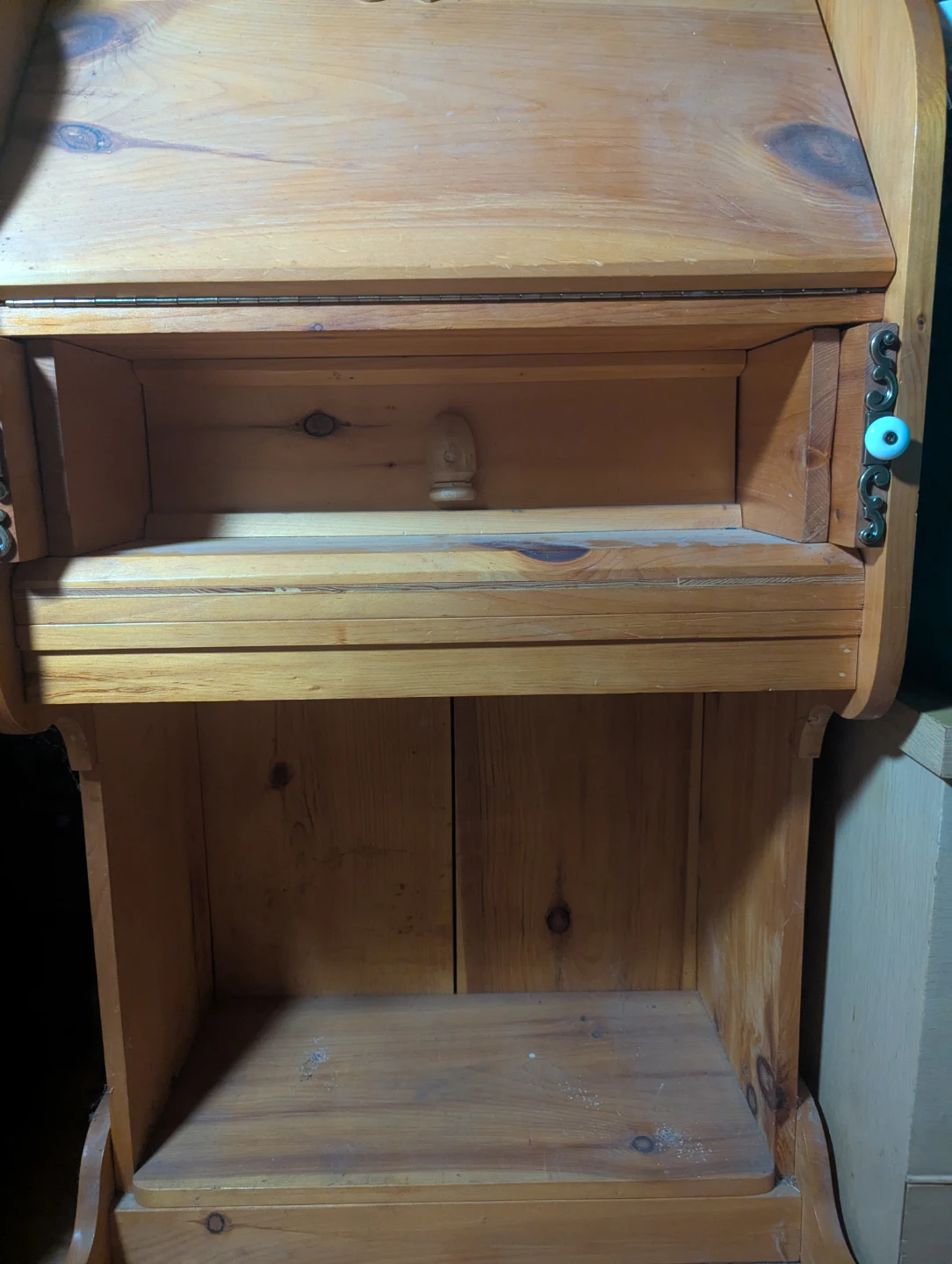 Wooden Secretary Desk with Compartments - photo 2