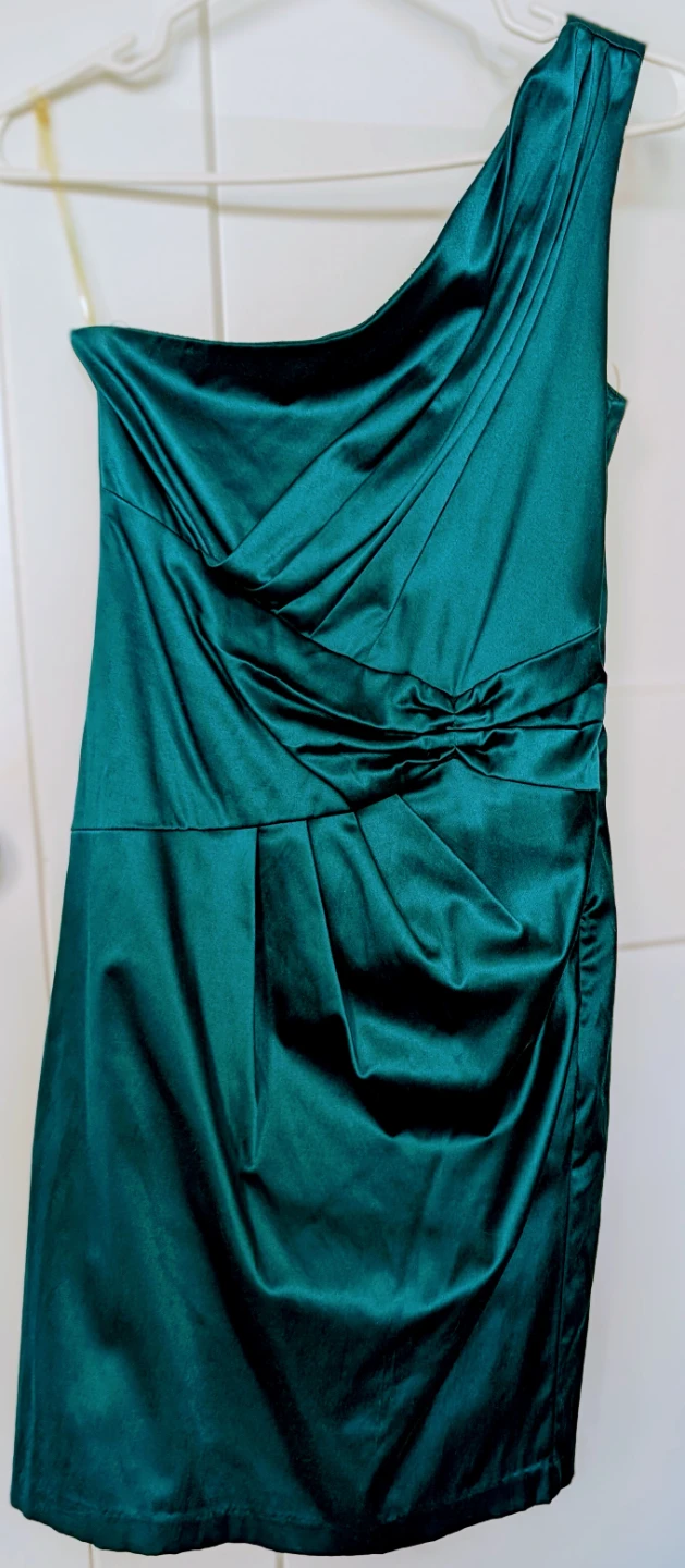 Studio Y One-Shoulder Ruched Dress - Teal