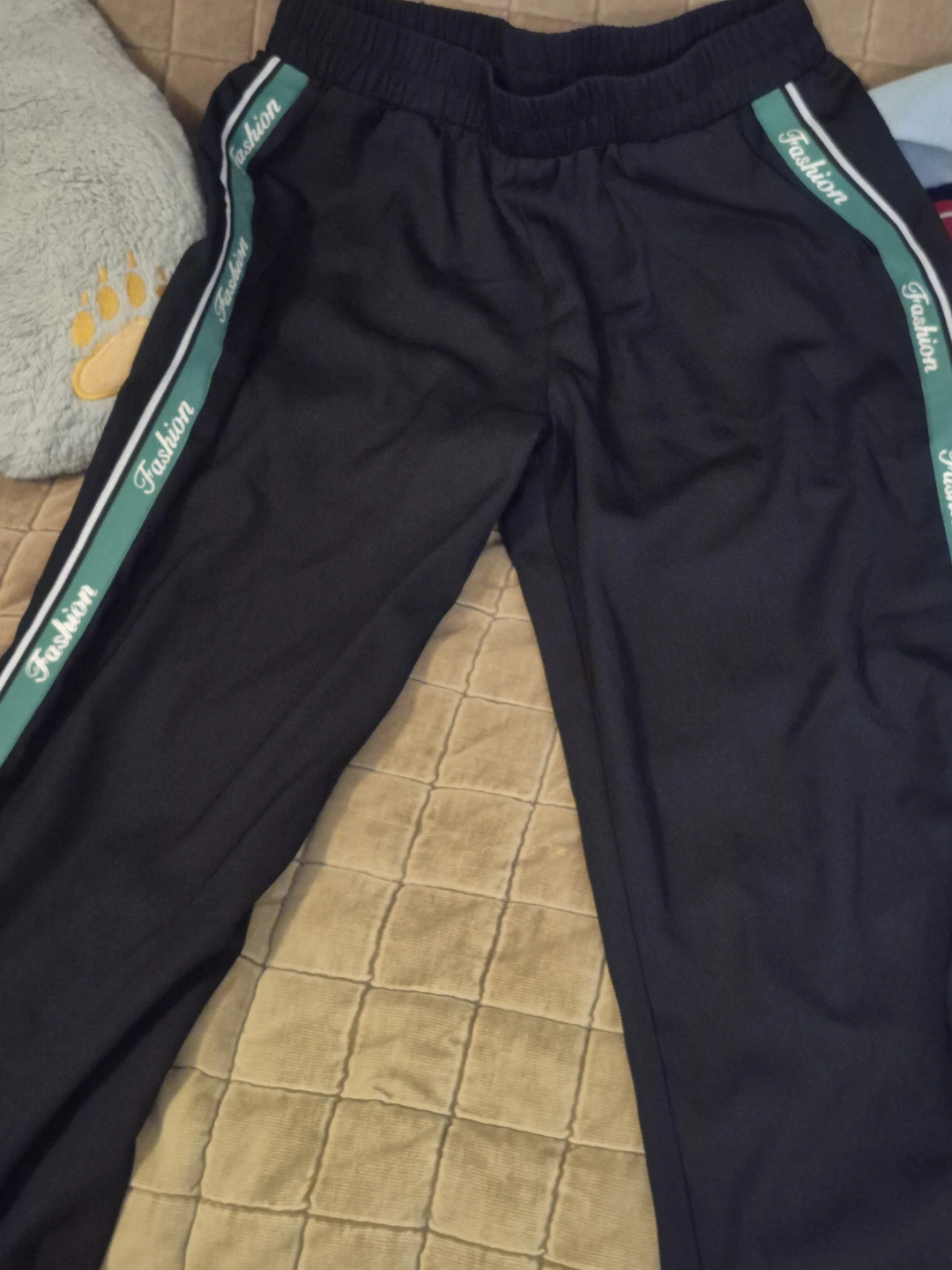 XL green striped black pants breathable - photo 2