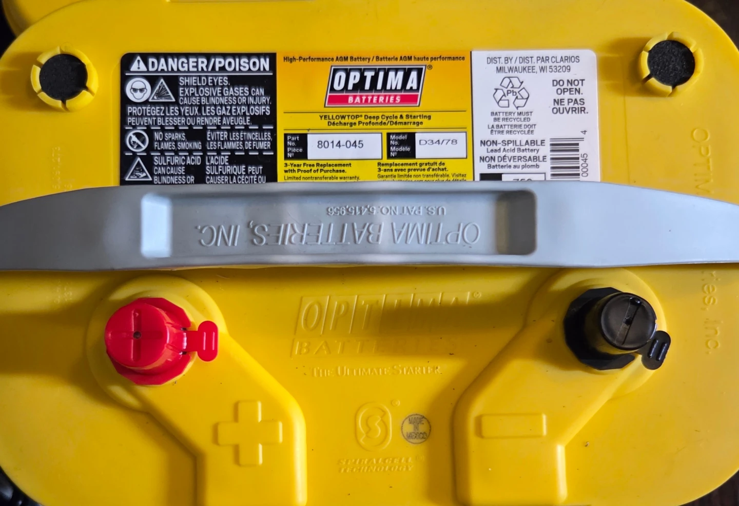 Optima YellowTop D34/78 Battery - photo 2