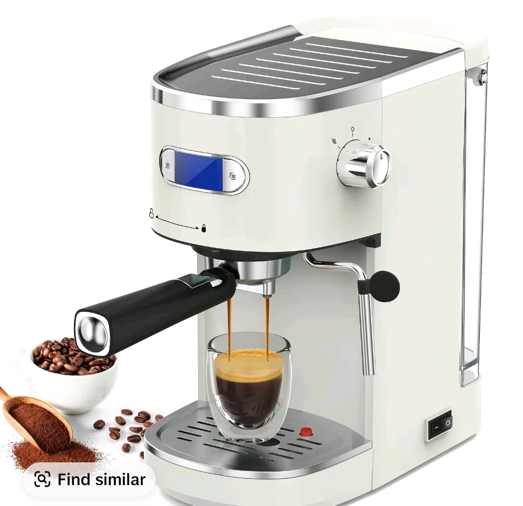 Cream Espresso Machine