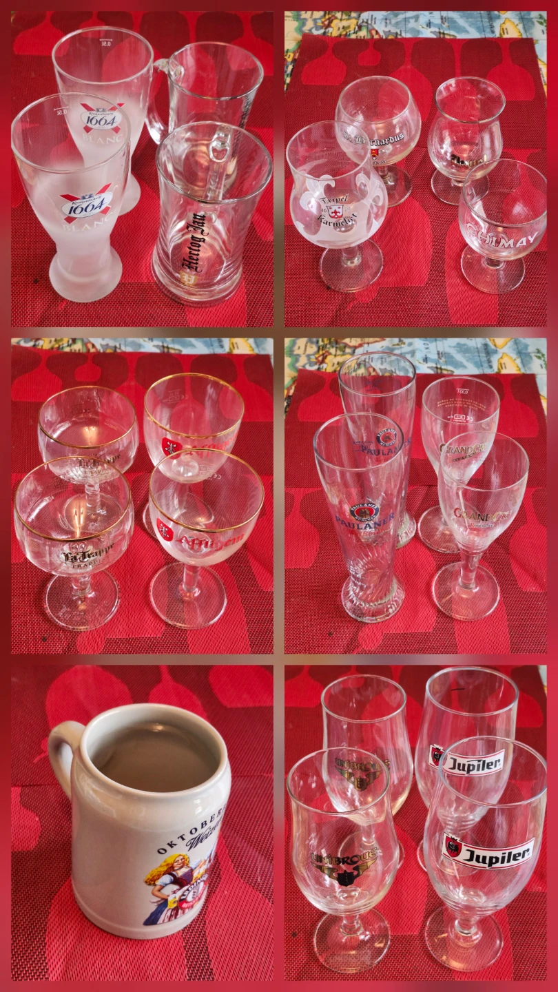 Assorted Beer Glasses Collection