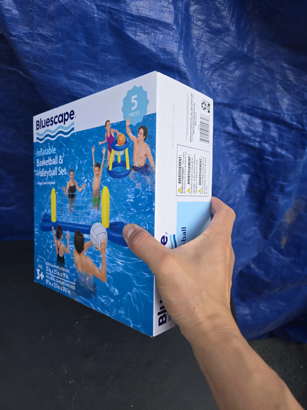 Brand new bluescape inflatable basketball and volleyball set - photo 2
