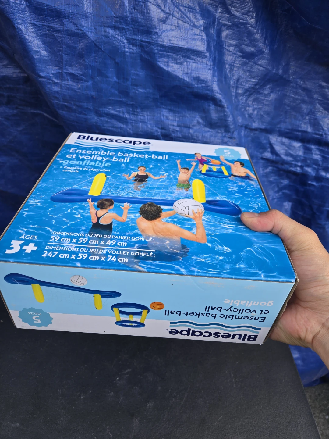 Brand new bluescape inflatable basketball and volleyball set - photo 5