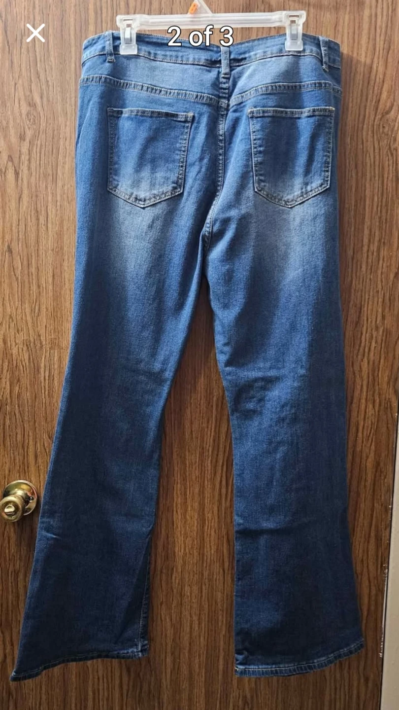 Distressed Blue Denim Jeans - 3XL - photo 2
