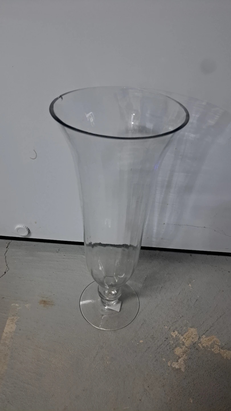 Tall Clear Glass Vase