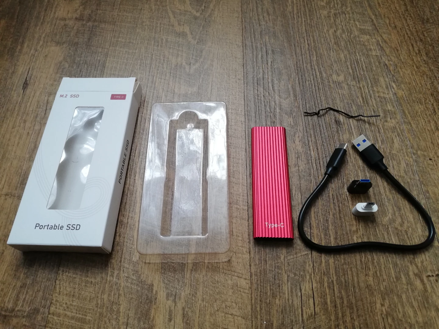 Red 16TB M.2 Portable SSD Type-C Enclosure - photo 3