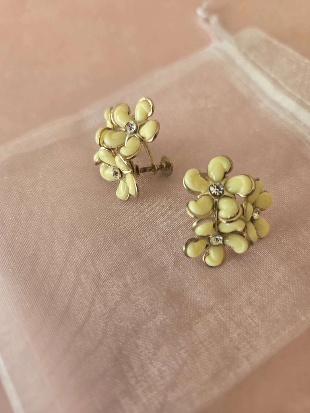 Vintage Triple Flower Earrings