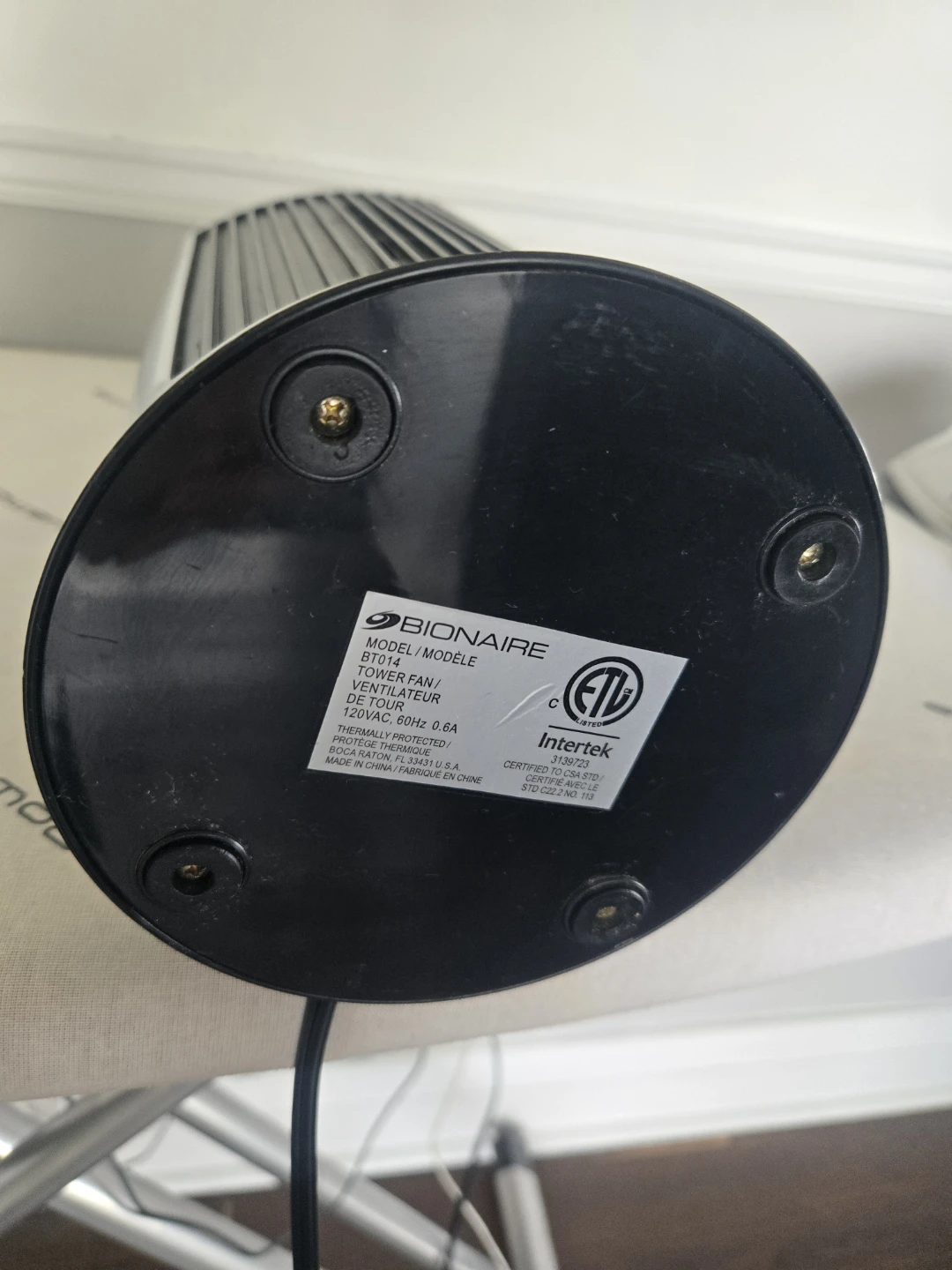Bionaire Desk/Personal Tower Fan - photo 4