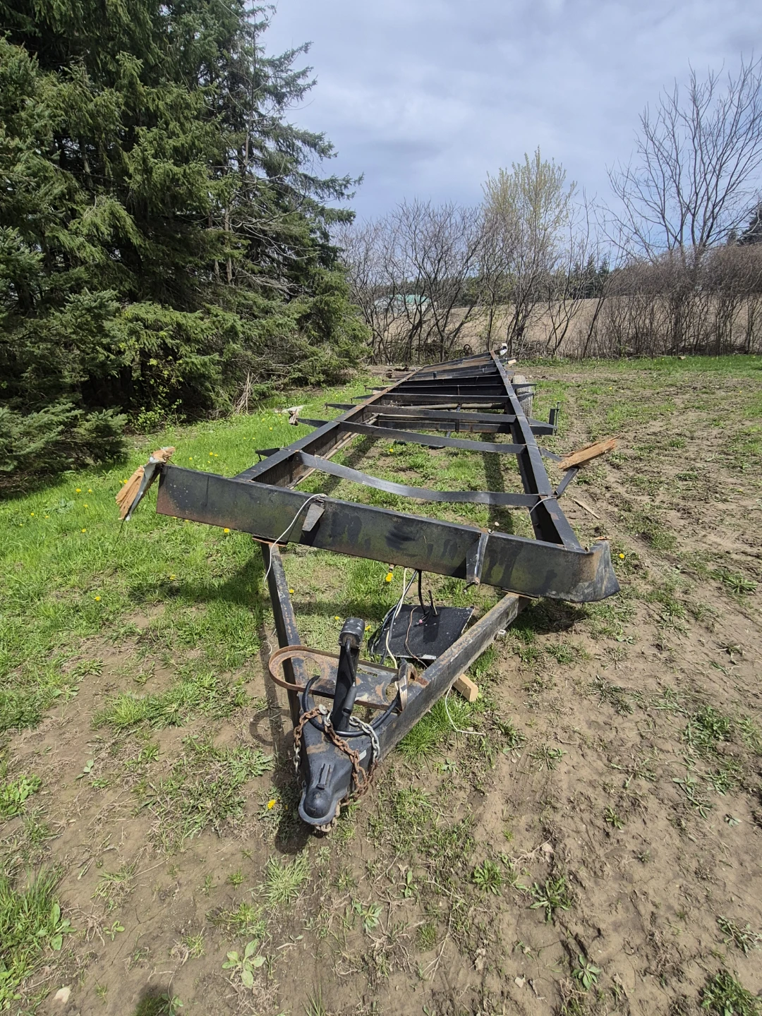 Trailer Frame with Axles and Tires
