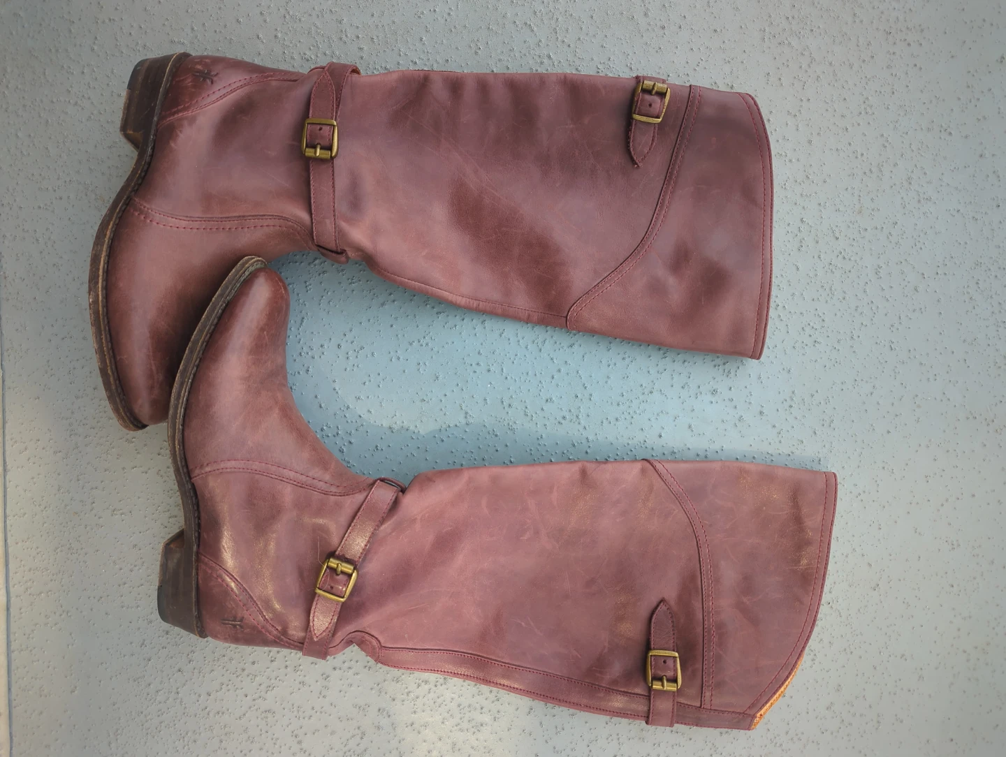 STAMPEDE Frye Women's Riding Boots - Burgundy Leather - Size ~6