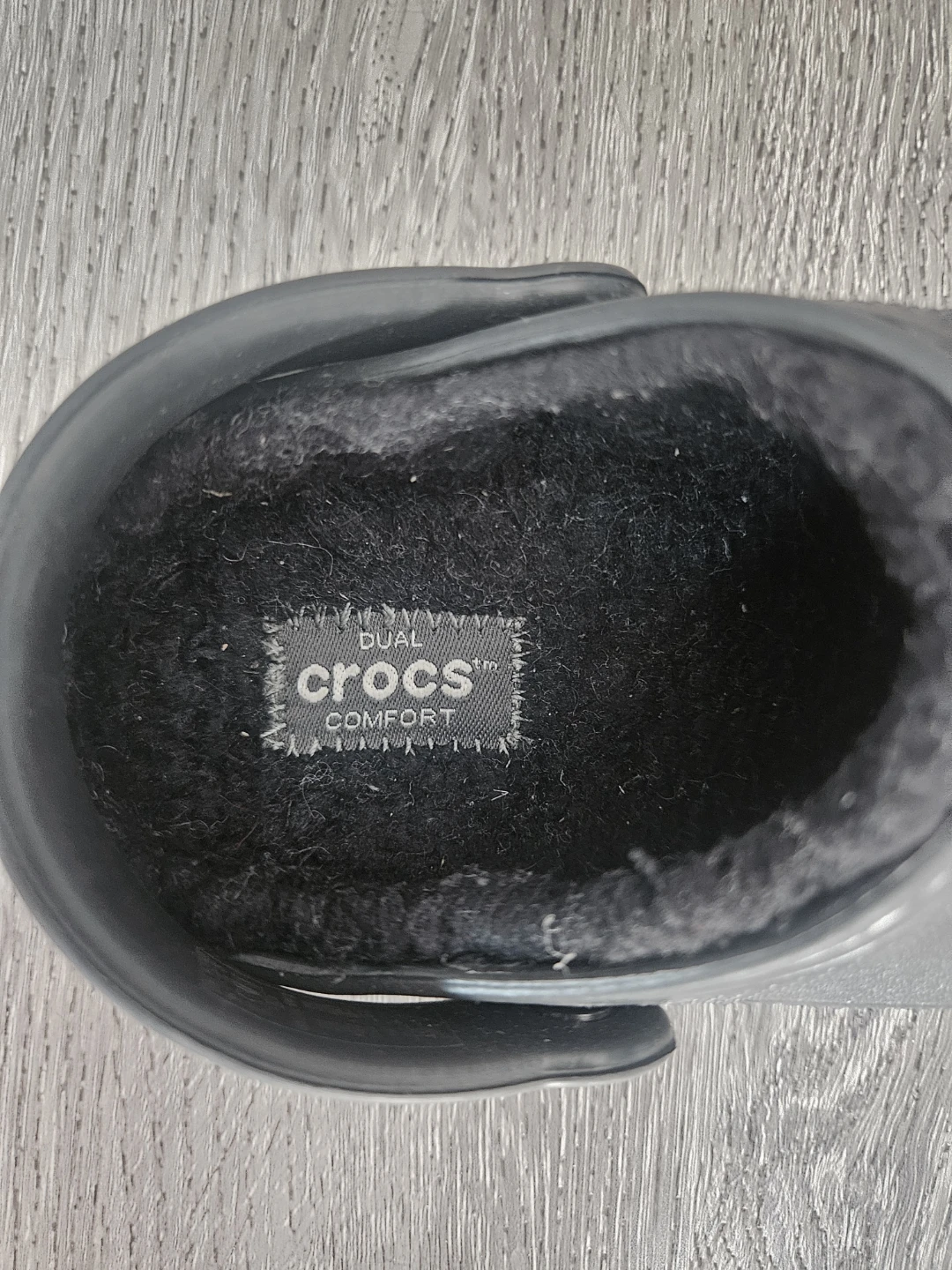Kids' Black Crocs with Fuzz Lining - photo 3