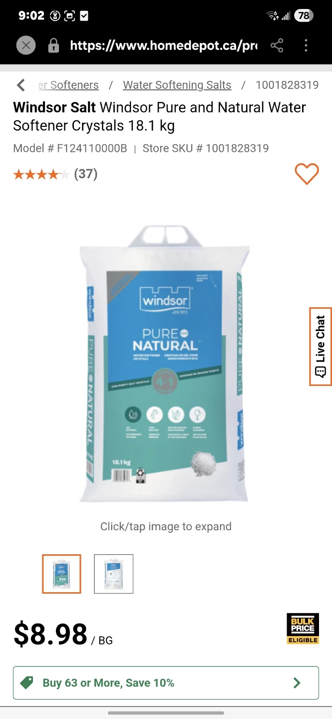 Windsor Pure and Natural Water Softener Salt 18.1 kg - photo 3