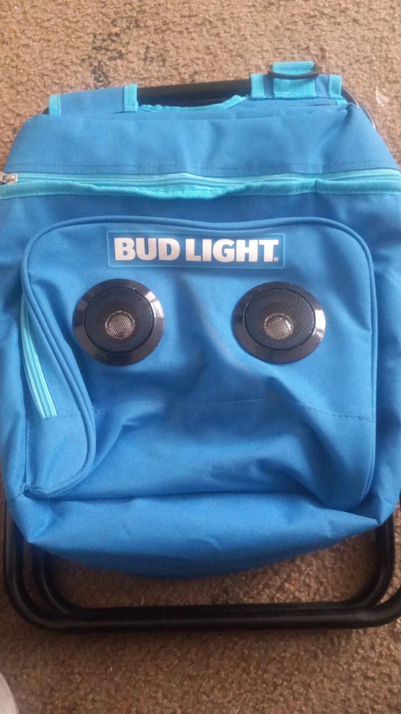 Bud Light Blue Cooler Chair with Speakers - photo 3