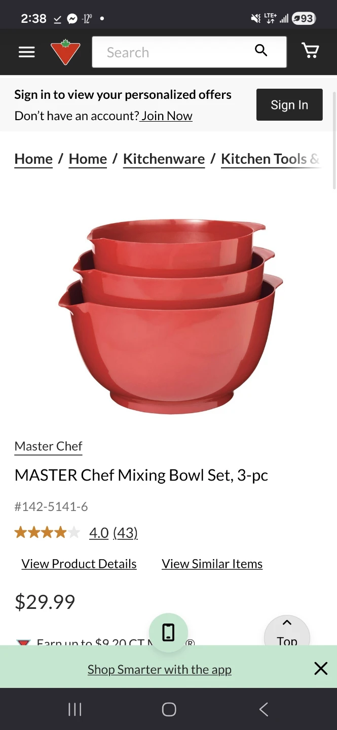 MASTER Chef Mixing Bowl Set (3 Piece)