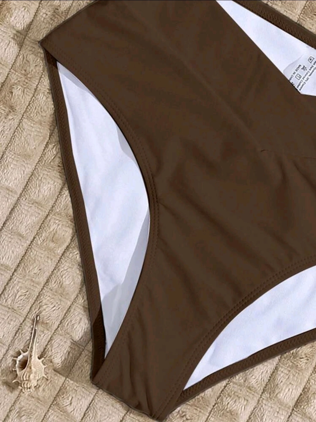 Brown High-Waisted Bikini Set - photo 3