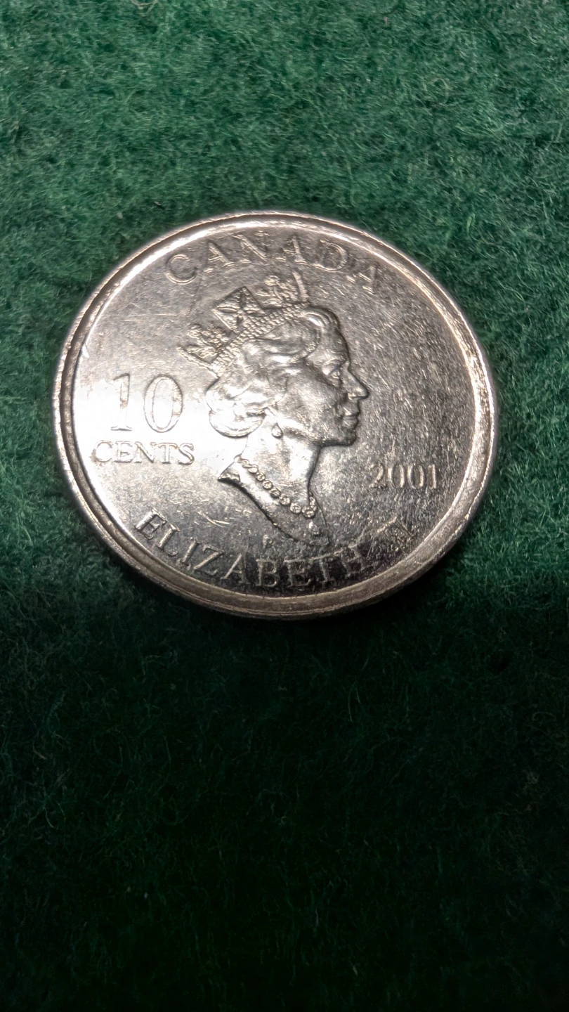 2001 Canadian 10 Cent Coin