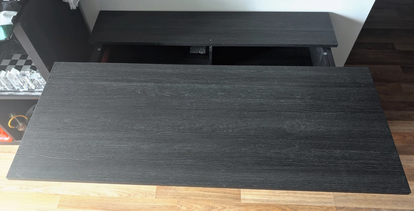 Black Coffee Table with Storage - photo 2