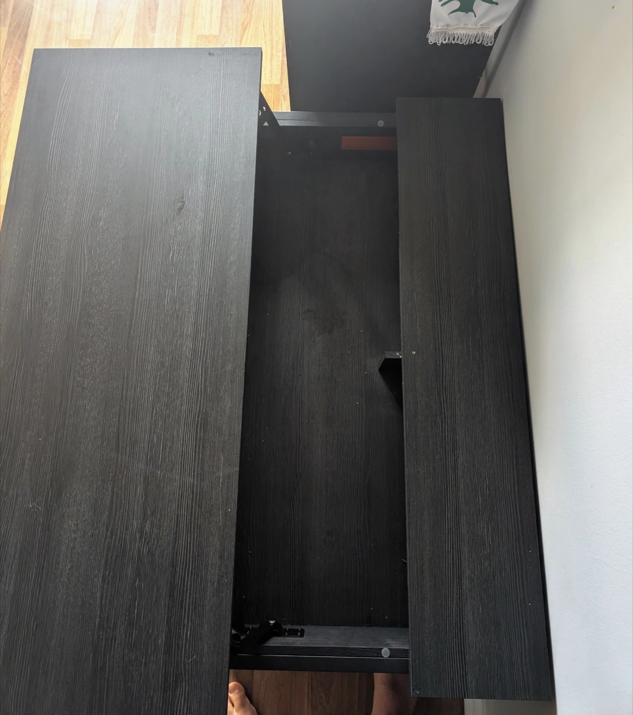 Black Coffee Table with Storage - photo 3