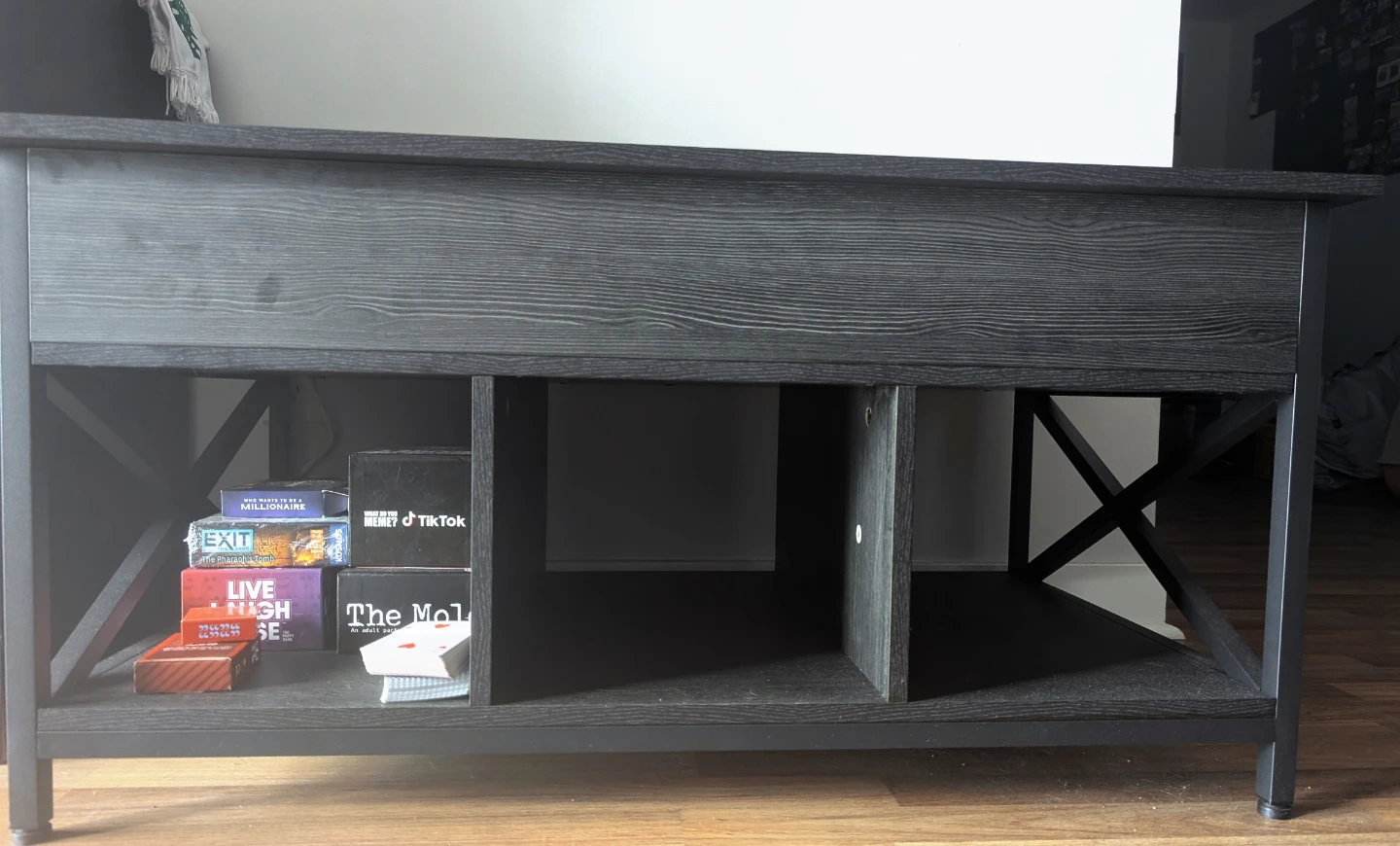 Black Coffee Table with Storage - photo 4