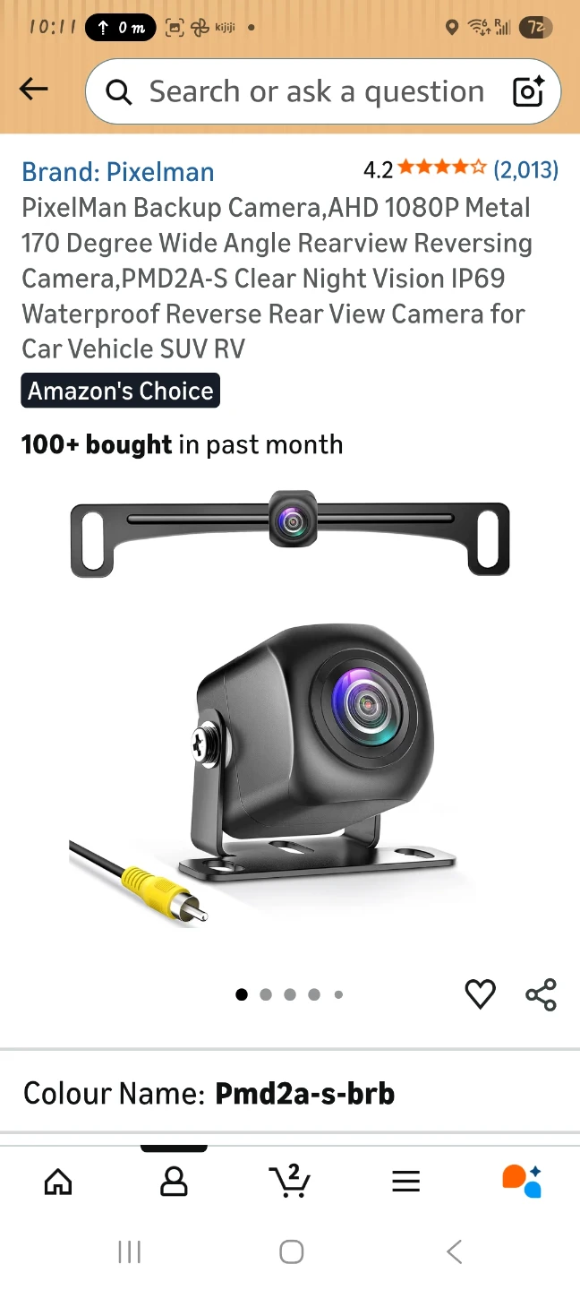 Backup Camera - 1080P Metal Housing, 170 Degree Wide Angle