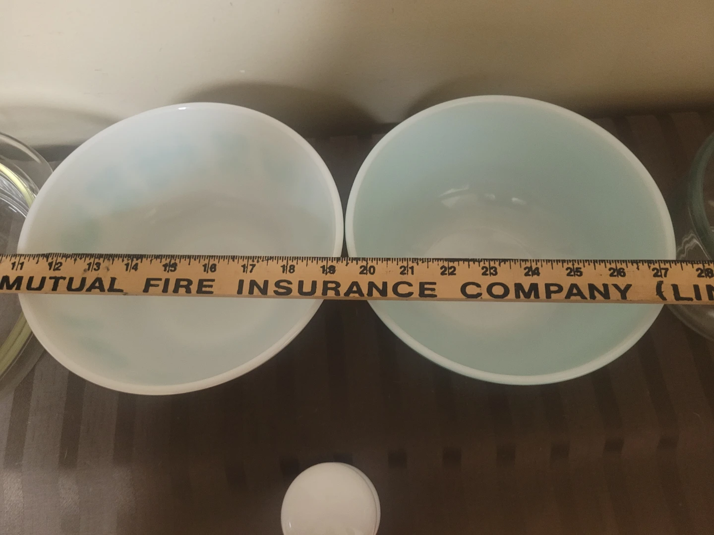 6 Vintage Milk Glass Pyrex Amish Turquoise Casserole Bowl Dish - photo 3