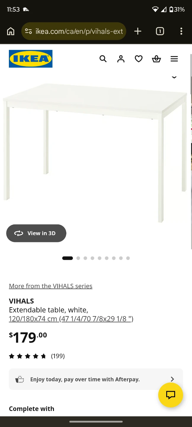 Ikea extentable table - photo 3