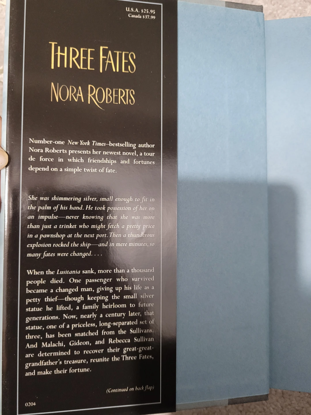 Nora Roberts Three Fates hardcover Novel - photo 2