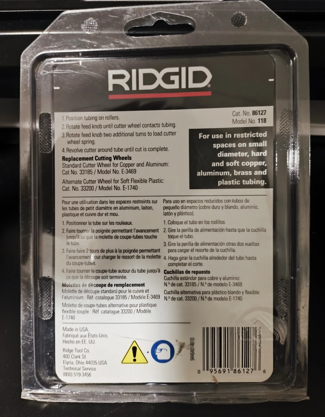 RIDGID Close Quarters Autofeed Tubing Cutter - photo 2