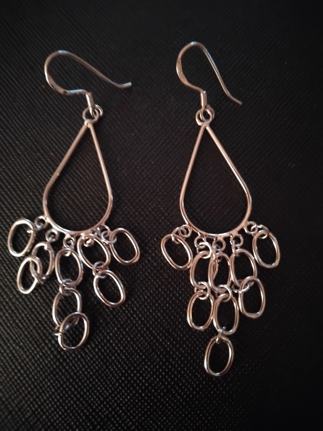 Sterling Silver Dangle Earrings and Hoop Earrings Set - photo 2