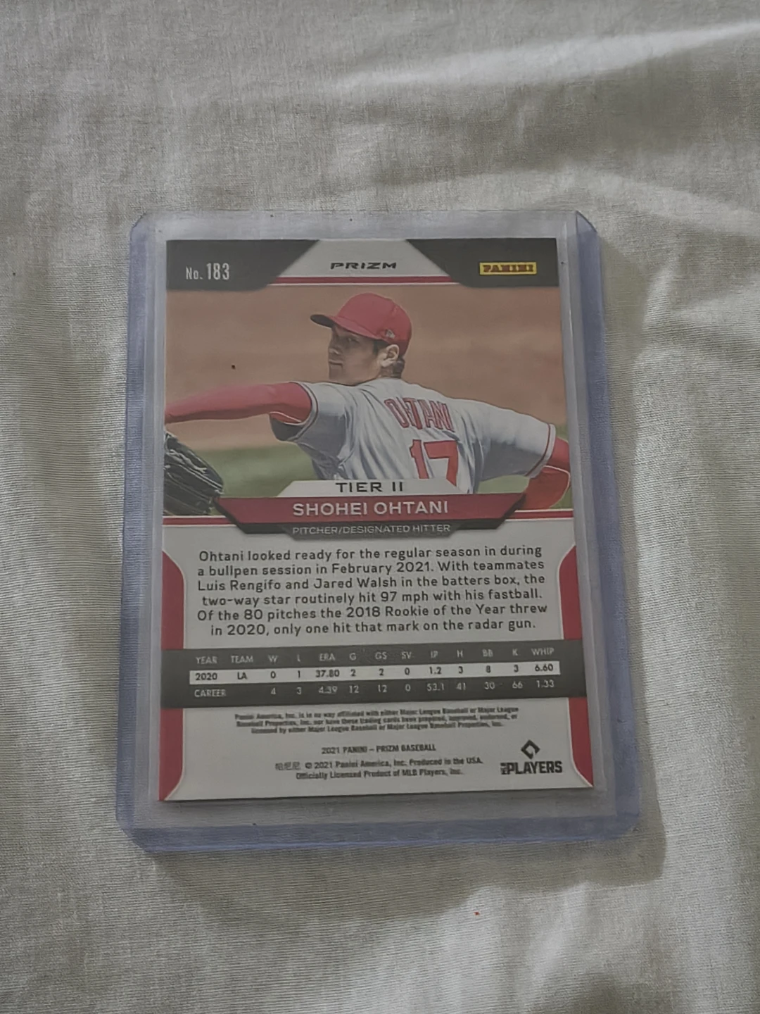 2021 Panini Prizm Prizms Red White and Blue #183 Shohei Ohtani - photo 2