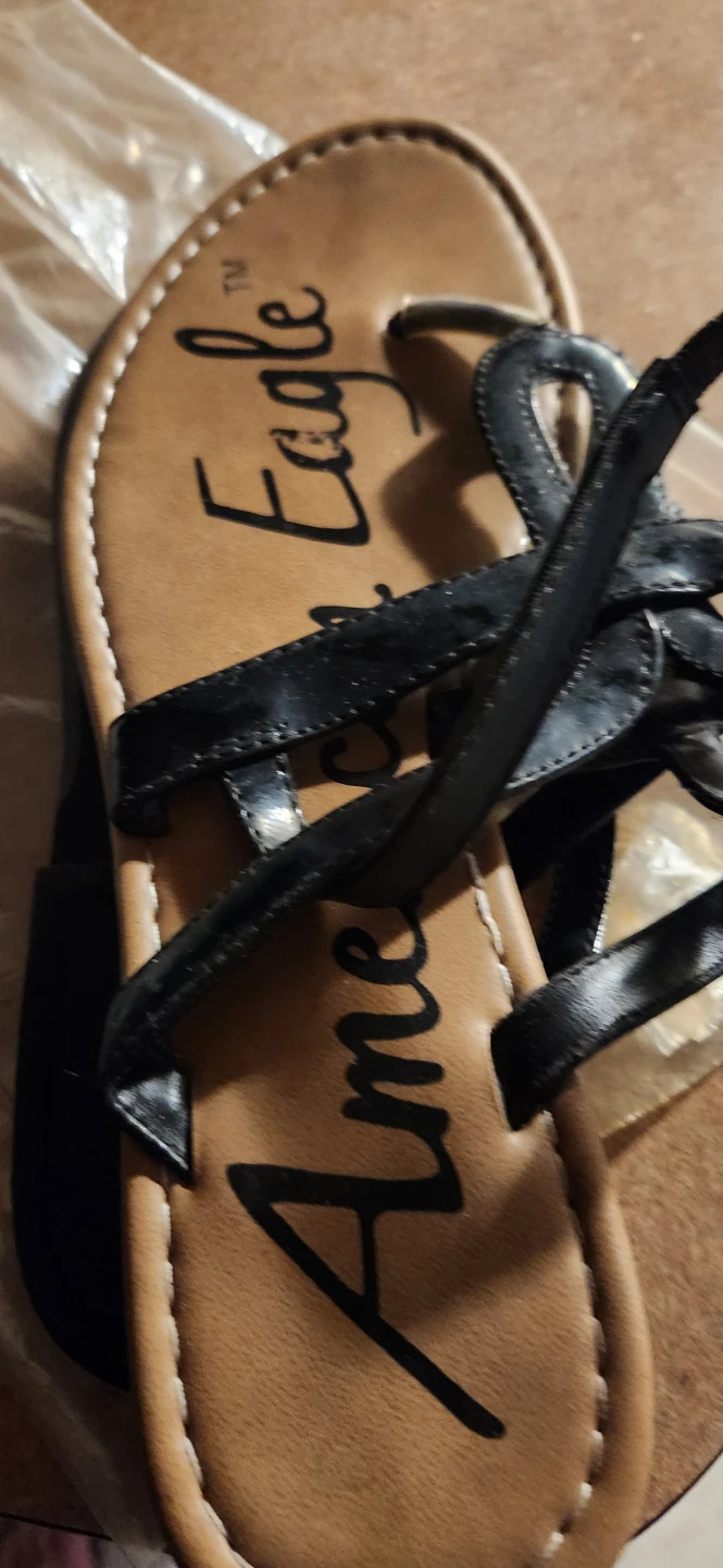 American Eagle Black Strappy Sandals - Size 8.5 - photo 3