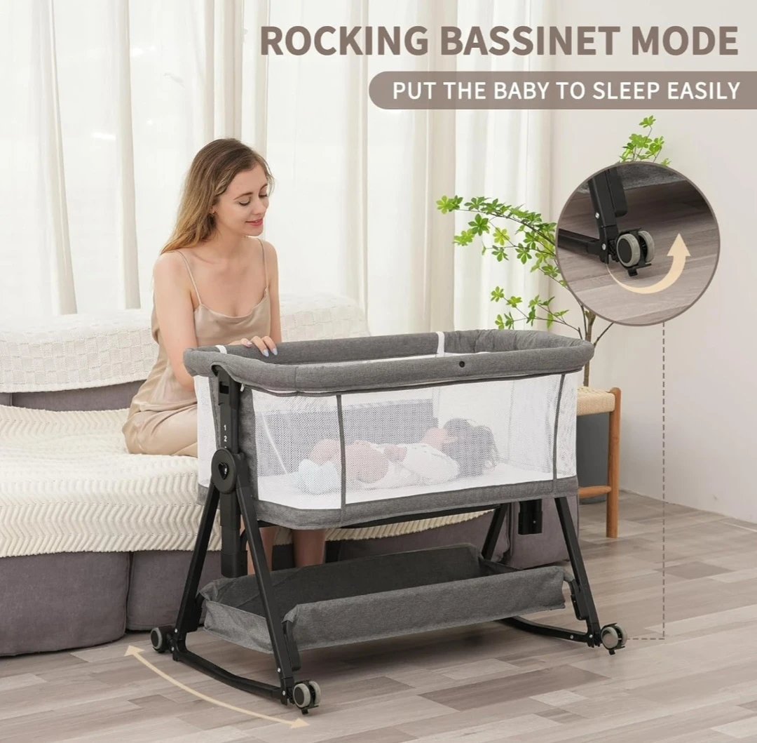 7 height adjustable baby bassinet