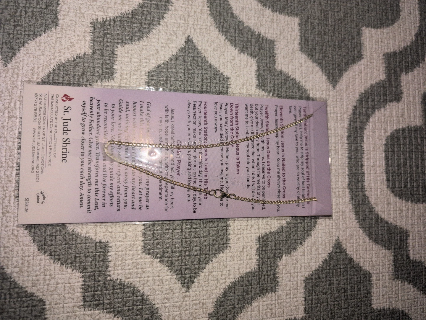 St. Jude Shrine Our Lenten Journey Necklace - photo 2